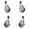 Service Caster 5 Inch 316SS Maroon Poly Swivel 1-7/8 Inch Expanding Stem Caster Brake SCC, 2PK SS316EX20S514-PPUB-MRN-2-TLB-2-178 - alternate 1